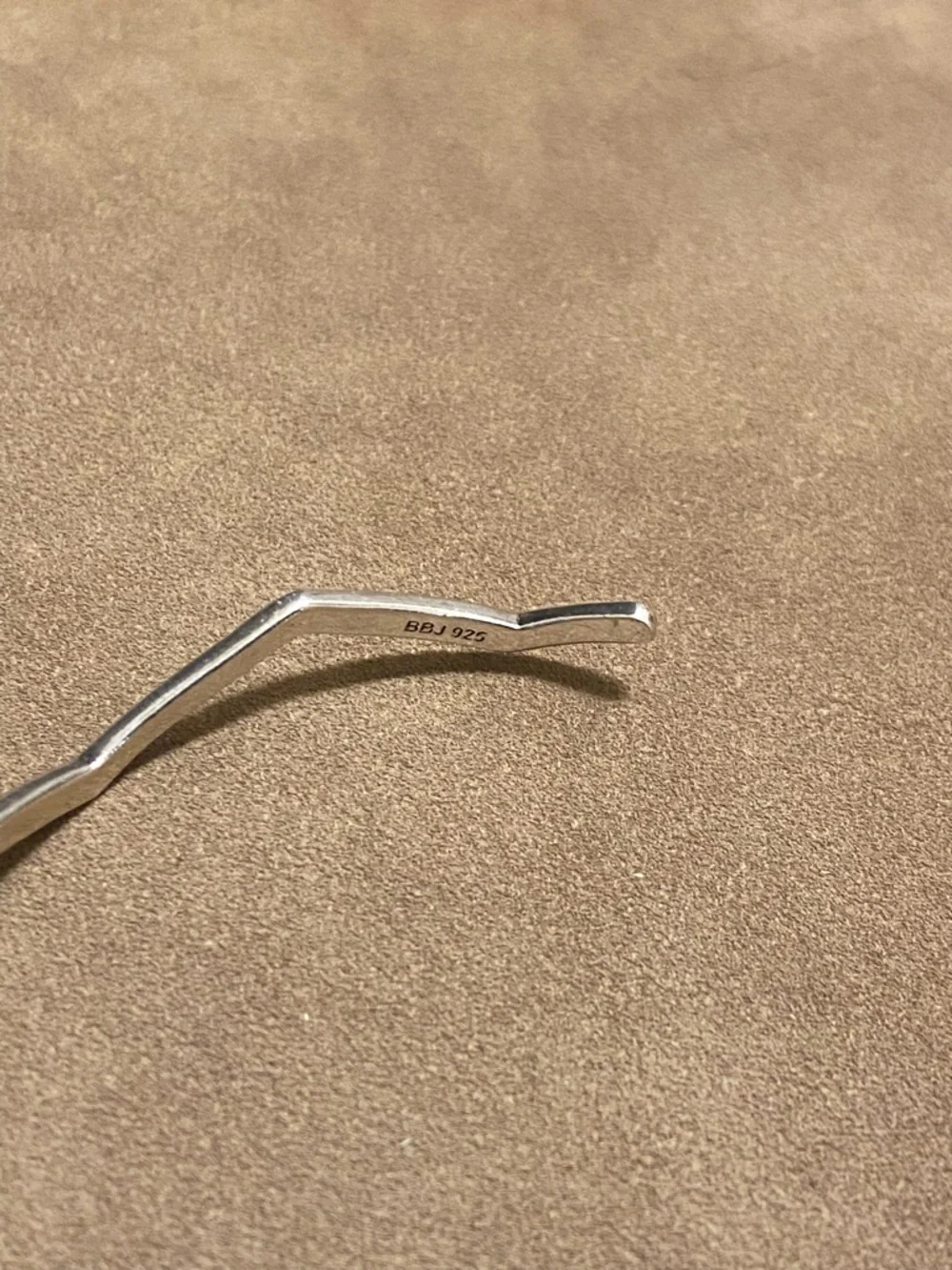 Silver Geometric Open Cuff Bracelet - Picture 3 of 3